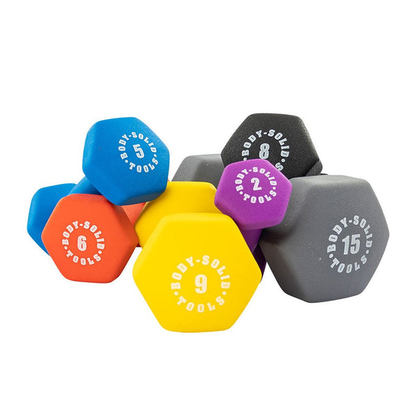 yellow 9lb neoprene dumbell