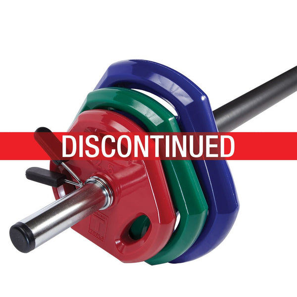 Cardio Barbell Individual Set, Includes 1-55" straight bar, 2-1" spring collars, 2-10lb plates, 2-5lb plates, 2-2.5lb plates