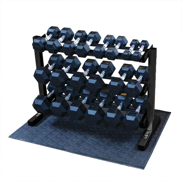 Best Fitness 3 tier horizontal dumbbell rack - BLACK