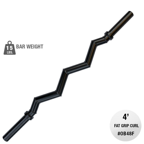 Oly Fat Curl Bar 48" Black