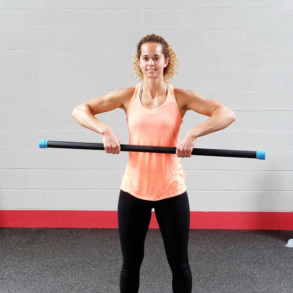 4LB ORANGE PADDED WEIGHTED BAR - Grip Diameter 1"