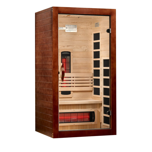 Dynamic Santorini 1-2-Person Full Spectrum Near Zero EMF (Under 3MG) FAR Infrared Sauna (Canadian Hemlock)